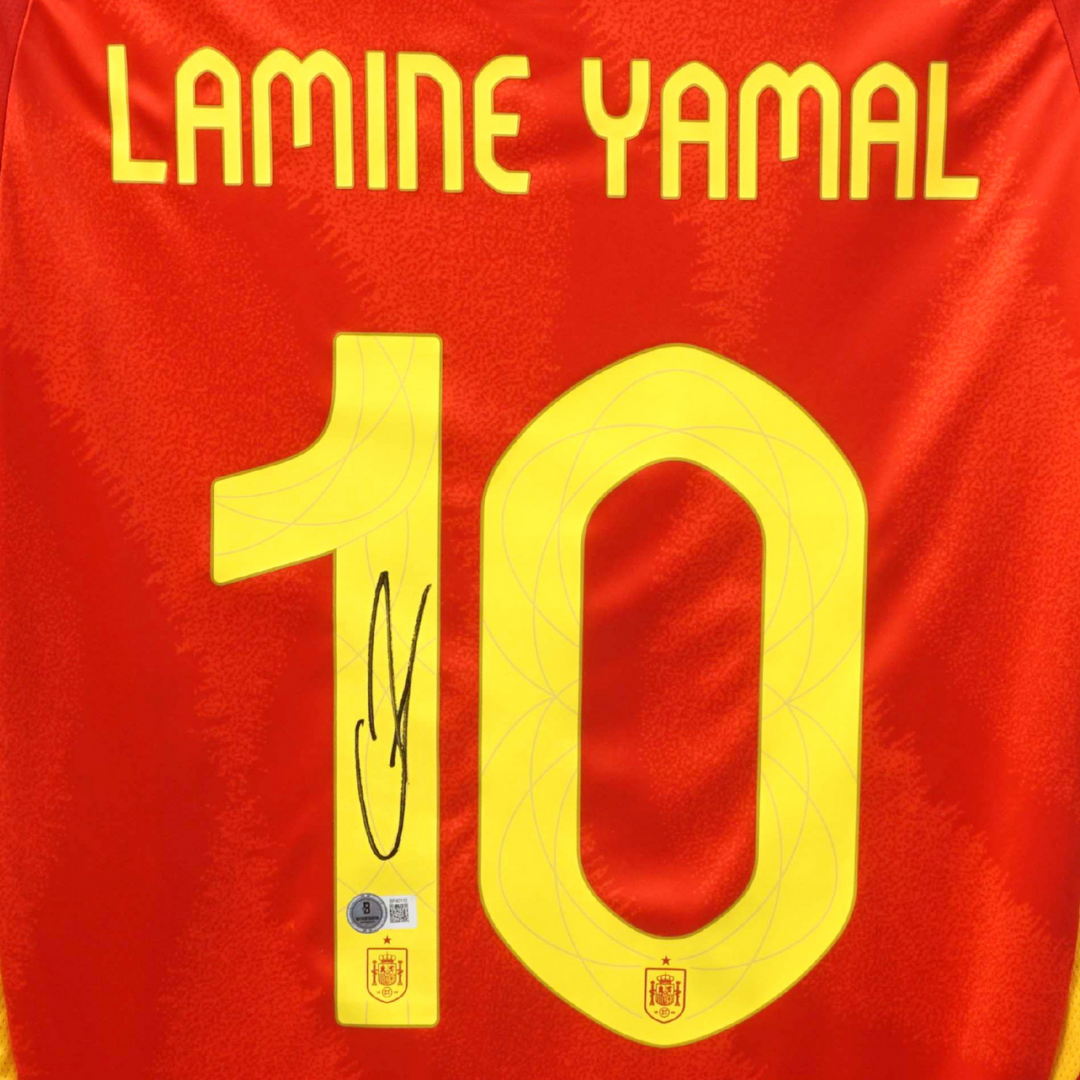 Lamine Yamal Signed Spain FC Home Soccer Jersey #10 with Beckett COA
